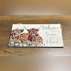 New Highland Cow sign